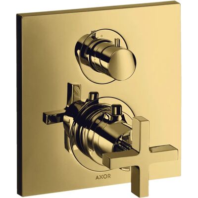 Hansgrohe Axor Citterio Thermostat - Poignée en Croix - 2 Utilisateurs - Or Poli - Publicité Hansgrohe Axor Citterio Thermostat - Poignée en Croix - 2 Utilisateurs - Or Poli - Publicité