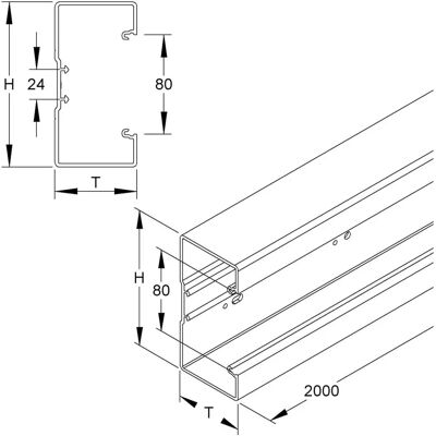 Kleinhuis - BU651708.3 - 173 mm - Gerätekanalunterteil Kleinhuis - BU651708.3 - 173 mm - Gerätekanalunterteil