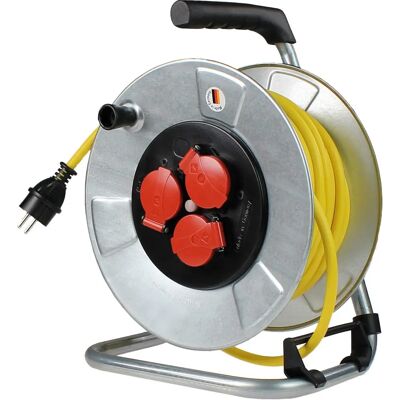 Schwabe 10344 Carretel de cabo em metal 40m Amarelo IP44 - Carretel de cabo Schwabe 10344 Carretel de cabo em metal 40m Amarelo IP44 - Carretel de cabo