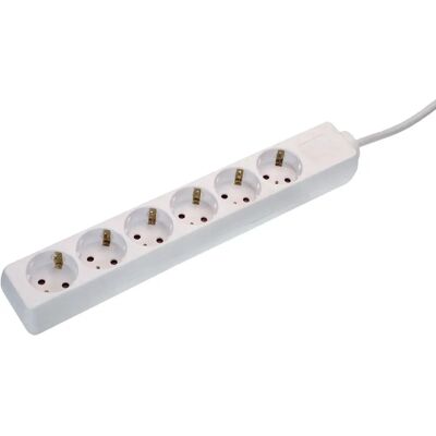 Schwabe 11611 Fonte de energia - 6 tomadas, Proteção infantil, Montagem na parede Schwabe 11611 Fonte de energia - 6 tomadas, Proteção infantil, Montagem na parede