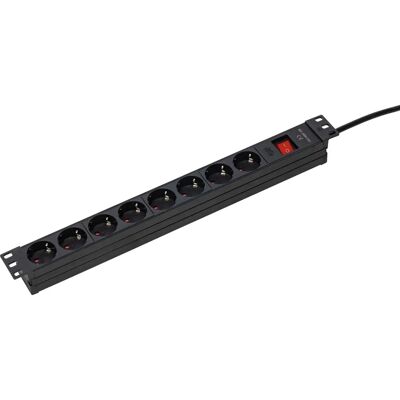 Multiprise Schwabe 8 prises pour rack 19" noire - Publicité Multiprise Schwabe 8 prises pour rack 19" noire - Publicité