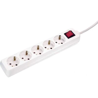 Extensão Schwabe com Interruptor - 5 Tomadas, Cabo 1.4m Extensão Schwabe com Interruptor - 5 Tomadas, Cabo 1.4m