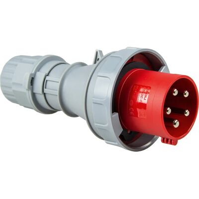 Schwabe Conector CEE Vermelho - 63A 5 polos - IP67 - Resistente Schwabe Conector CEE Vermelho - 63A 5 polos - IP67 - Resistente