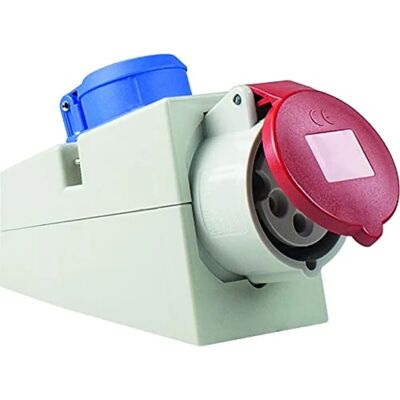 Schwabe CEE Wand-Kombi Stopcontact - Slagvast - IP44 - 400V/16A Schwabe CEE Wand-Kombi Stopcontact - Slagvast - IP44 - 400V/16A