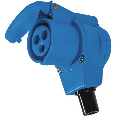 Conector externo Schwabe CEE 230V/16A - Azul IP44 Conector externo Schwabe CEE 230V/16A - Azul IP44