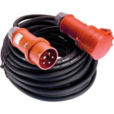 Extensão Schwabe - 10m - Borracha pesada - Inversor de fase - para construção e fazendas Extensão Schwabe - 10m - Borracha pesada - Inversor de fase - para construção e fazendas