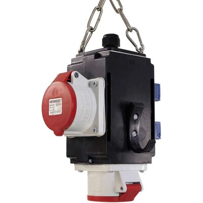 Schwabe Vermogensverdeelhouder - Kunststof, 2x 230V/16A, 2x CEE 400V/16A, IP44 Schwabe Vermogensverdeelhouder - Kunststof, 2x 230V/16A, 2x CEE 400V/16A, IP44