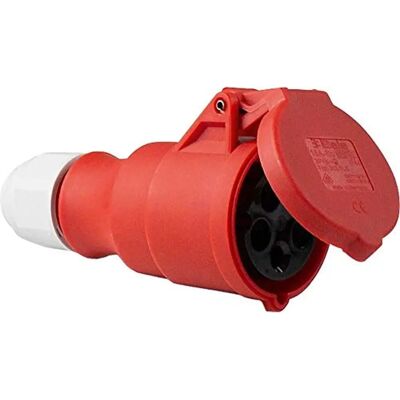 Schwabe 61425 Connector - 400V, 16A, Red IP44 Schwabe 61425 Connector - 400V, 16A, Red IP44