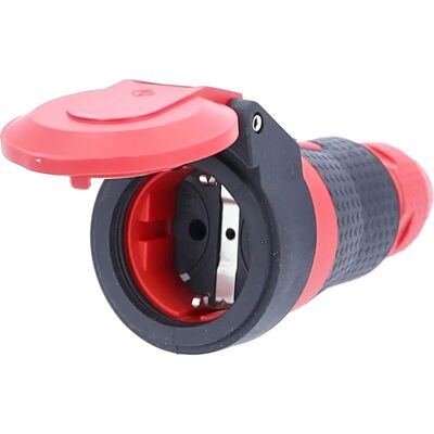 AS Schwabe 62243 Tomada de energia - IP54, 230V, Vermelho/Preto AS Schwabe 62243 Tomada de energia - IP54, 230V, Vermelho/Preto