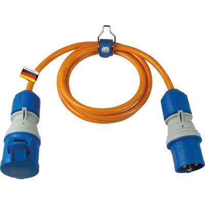 Schwabe Orange Extension Cable - 16A, 1.5m, with Voltage Indicator - Outdoor Schwabe Orange Extension Cable - 16A, 1.5m, with Voltage Indicator - Outdoor