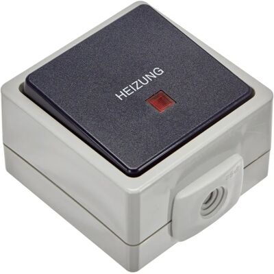 Schwabe Modelo 62454 Interruptor de Parede - IP54 Interruptor de emergência de aquecimento Schwabe Modelo 62454 Interruptor de Parede - IP54 Interruptor de emergência de aquecimento