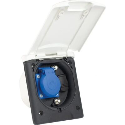 Schwabe 62473 Wandsteckdose IP44 UV-beständig 3-in-1 - Elektrischer Anschluss Schwabe 62473 Wandsteckdose IP44 UV-beständig 3-in-1 - Elektrischer Anschluss