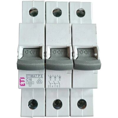Schwabe As - C 16A 3 polos Circuit Breaker Schwabe As - C 16A 3 polos Circuit Breaker