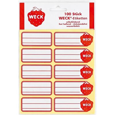 WECK Selbstklebeetiketten - 100 Stück - Vielseitig Einsatz WECK Selbstklebeetiketten - 100 Stück - Vielseitig Einsatz