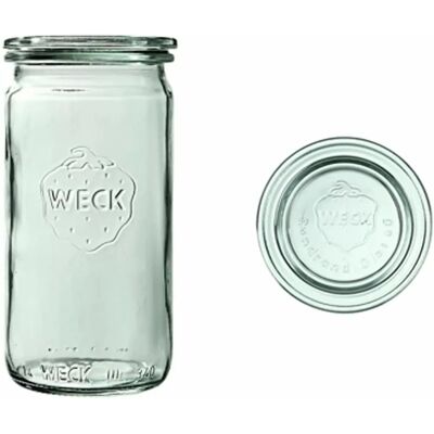 WECK Modell RR60 Zylinderglas 340ml Transparent 130mm x 67mm WECK Modell RR60 Zylinderglas 340ml Transparent 130mm x 67mm