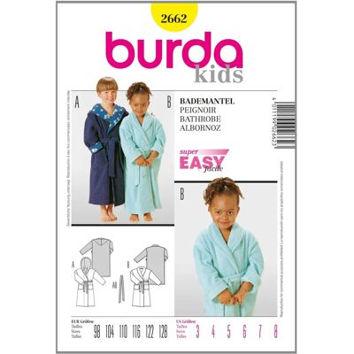 Burda - 2662 - Enfants - peignoir - Sewing pattern Burda - 2662 - Enfants - peignoir - Sewing pattern
