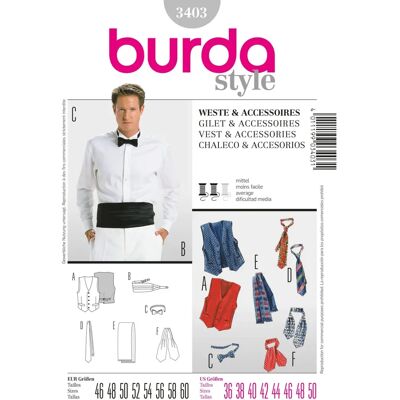 Burda Modèle 3403 - Patron de couture pour robe & accessoires Burda Modèle 3403 - Patron de couture pour robe & accessoires