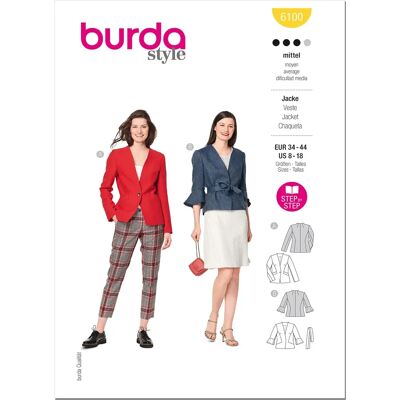 Burda Modell 6100 Nähmuster - Kleidungs-Muster Burda Modell 6100 Nähmuster - Kleidungs-Muster