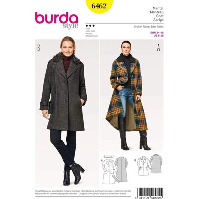 Burda B6462 White Dress Sewing Pattern - Sewing Pattern Burda B6462 White Dress Sewing Pattern - Sewing Pattern
