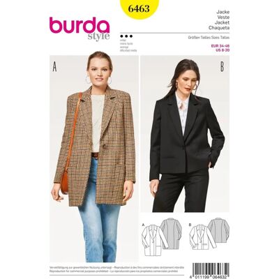 Burda Modell 6463 - Sömnadsmodell - Vit Burda Modell 6463 - Sömnadsmodell - Vit