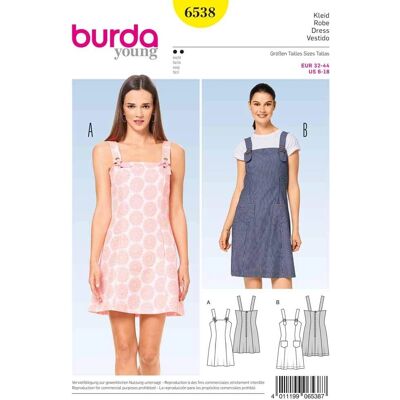 Burda Model 6538 - Dress Sewing Pattern Burda Model 6538 - Dress Sewing Pattern