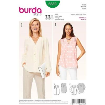 Patron de couture Burda 6632 Blanc - Couture Patron de couture Burda 6632 Blanc - Couture