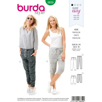 Burda Schnittmuster 6659 Relax-Hosen Burda Schnittmuster 6659 Relax-Hosen