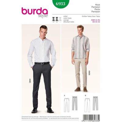 Wzór Burda 6933 - Spodnie Wzór Burda 6933 - Spodnie