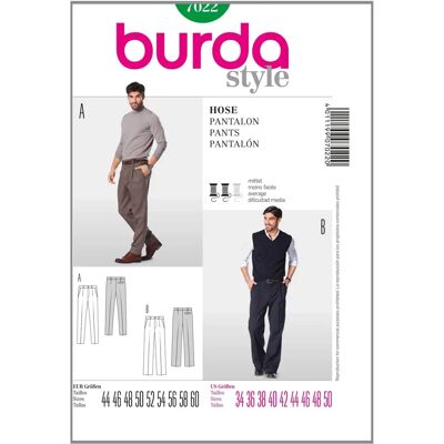 Modèle Burda 7022 - Couture, Instructions en anglais - Publicité Modèle Burda 7022 - Couture, Instructions en anglais - Publicité