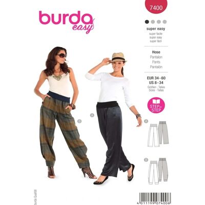 Patron de Couture Burda 7400 - Modèle en Papier Patron de Couture Burda 7400 - Modèle en Papier