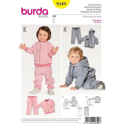 Burda 9349 Baby Schnittmuster - Einfach Nähen Burda 9349 Baby Schnittmuster - Einfach Nähen