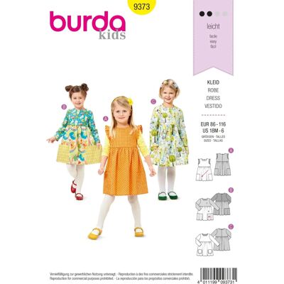 Burda 9373 White Dressmaking Pattern - Sewing Pattern Burda 9373 White Dressmaking Pattern - Sewing Pattern