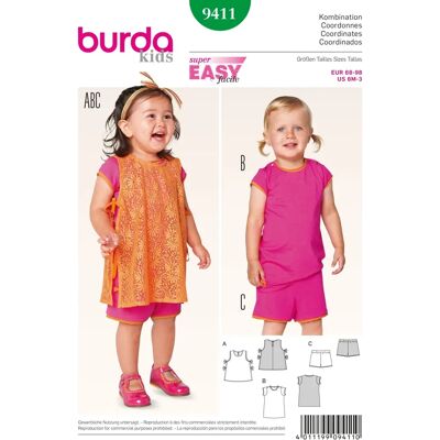 Burda B9411 - Wzór domowy Burda B9411 - Wzór domowy