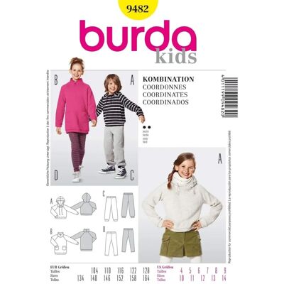 Burda Modello 9482 - Modello di cucito Burda Modello 9482 - Modello di cucito