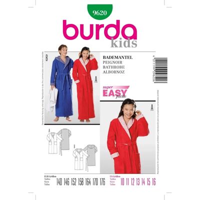 Patron Burda 9620 Peignoir enfants - Modèle Patron Burda 9620 Peignoir enfants - Modèle