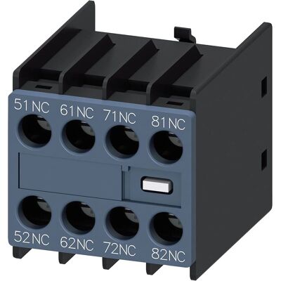 Siemens Hilfsschalterblock 3RH29111GA04 - 4 NC, für Kontaktor Siemens Hilfsschalterblock 3RH29111GA04 - 4 NC, für Kontaktor