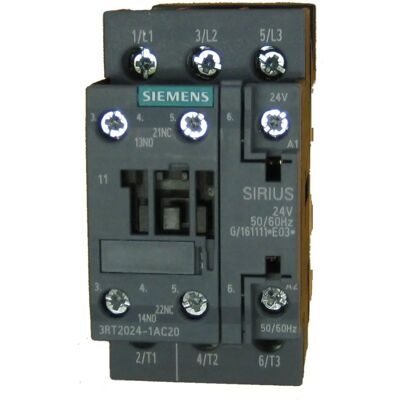 Siemens Schutzrelais SIRIUS 3RT2 - 3-polig, 12A, 24V AC, 5,5kW Siemens Schutzrelais SIRIUS 3RT2 - 3-polig, 12A, 24V AC, 5,5kW