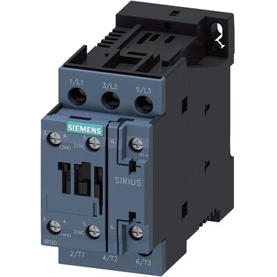 Siemens Schütz 3RT2 - 3-polig, 12A, 24V DC - Industriemotorsteuerung Siemens Schütz 3RT2 - 3-polig, 12A, 24V DC - Industriemotorsteuerung