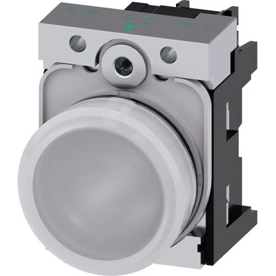 Siemens Weiß 24V Alarmlicht - Leuchtmelder 22mm Metall Siemens Weiß 24V Alarmlicht - Leuchtmelder 22mm Metall