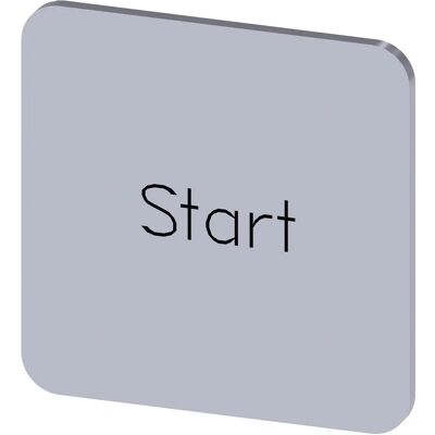 Siemens Label Plate - 22x22mm - Silver - Start - Labeling Plate Siemens Label Plate - 22x22mm - Silver - Start - Labeling Plate