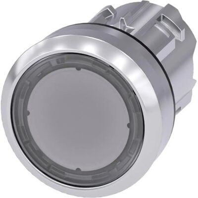 Siemens 3SU1051-0AB70-0AA0 - Flacher, Metall, Hochglanz, Klarsicht - Drucktaster Siemens 3SU1051-0AB70-0AA0 - Flacher, Metall, Hochglanz, Klarsicht - Drucktaster