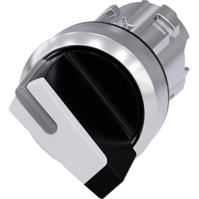 Siemens Weiß 22mm Rund Metall Leuchtender Wählerschalter - 2 Positionen Siemens Weiß 22mm Rund Metall Leuchtender Wählerschalter - 2 Positionen