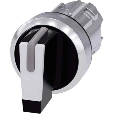 Siemens Schalter - Beleuchtbar, 22mm, Metall, Weiß, 3-Position - Schalter Siemens Schalter - Beleuchtbar, 22mm, Metall, Weiß, 3-Position - Schalter