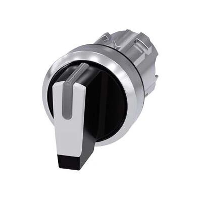 Siemens - Modell 3SU1052-2BM60-0AA0 - Beleuchteter, Metall-Schalter, 3-Positionen Siemens - Modell 3SU1052-2BM60-0AA0 - Beleuchteter, Metall-Schalter, 3-Positionen