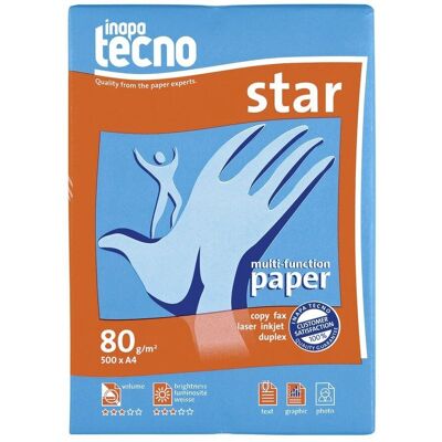 Tecno Kopierpapier star DIN A4 80 g/m² 500 Blatt Tecno Kopierpapier star DIN A4 80 g/m² 500 Blatt