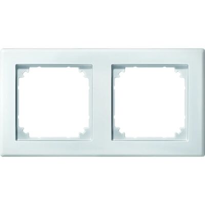 Merten Modello 484219 - Telaio doppio per interruttore - Bianco polare Merten Modello 484219 - Telaio doppio per interruttore - Bianco polare