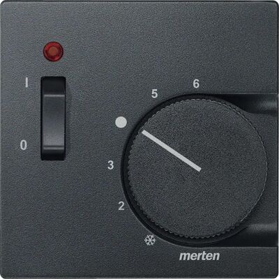 Merten Zentralplatte für Thermostat - Flaches Design, Anthrazit, IP20 Merten Zentralplatte für Thermostat - Flaches Design, Anthrazit, IP20