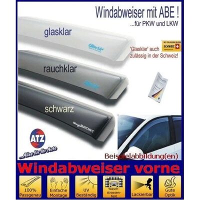 ClimAir Profi Front Doors - Smoke Gray - Wind Deflector ClimAir Profi Front Doors - Smoke Gray - Wind Deflector