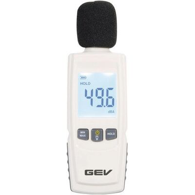 Medidor de nivel de ruido GEV 1299 - Portátil, 30-130 dB, Blanco Medidor de nivel de ruido GEV 1299 - Portátil, 30-130 dB, Blanco