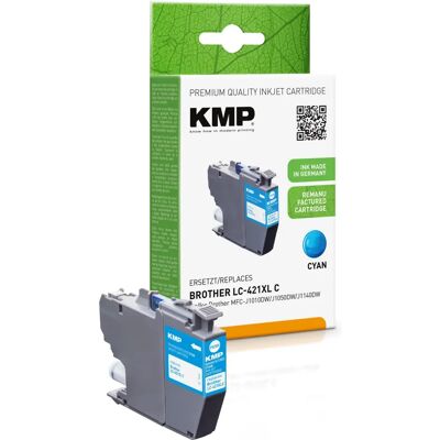 Cartouche d'encre cyan KMP - Compatible avec Brother MFC-J1010DW Cartouche d'encre cyan KMP - Compatible avec Brother MFC-J1010DW